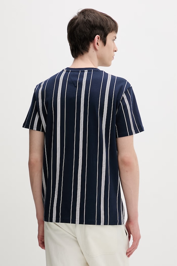 Oblečení Tommy Jeans tričko pánské bavlněné DM0DM21939 námořnická modř