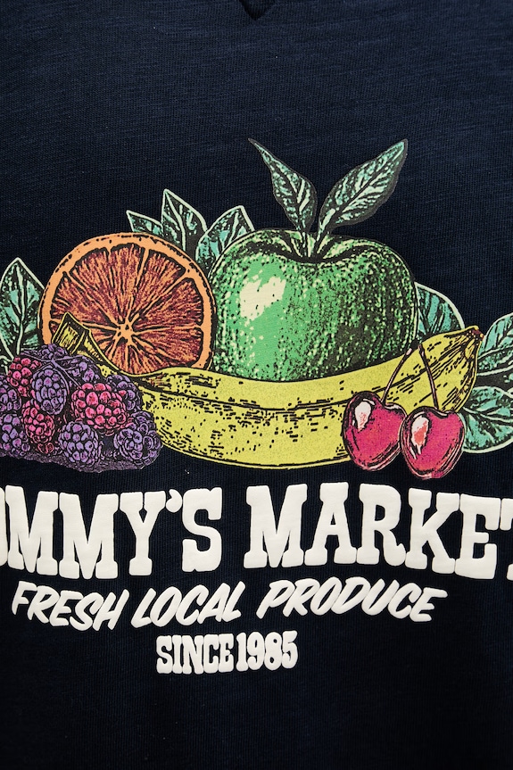 Tommy Jeans T-shirt oversize da uomo in cotone DM0DM22512 blu navy