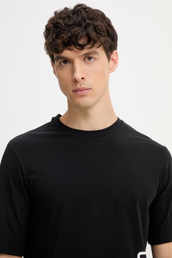 Calvin Klein majica za muškarce s pamukom crna LV00NM3019
