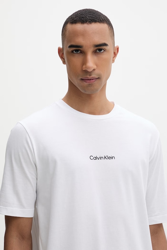 Calvin Klein tričko pánske s bavlnou biela LV00NM3021