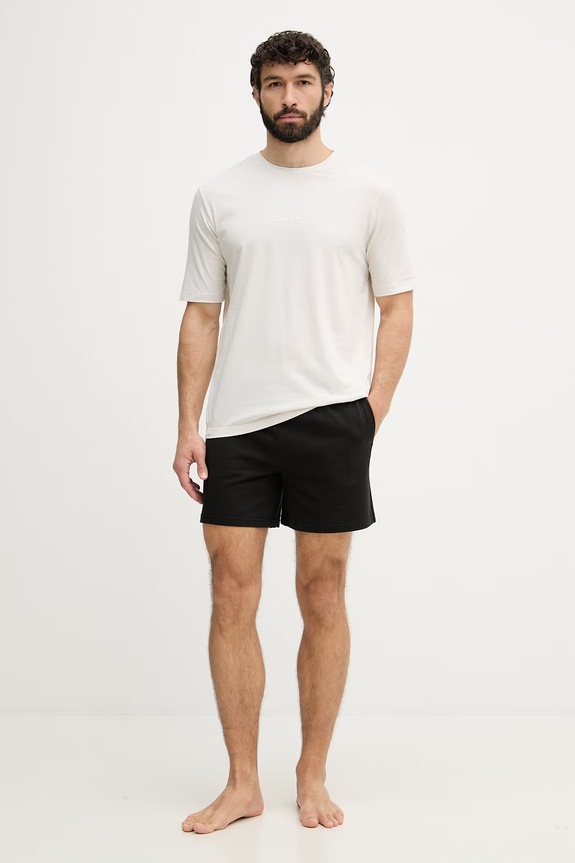 Calvin Klein tričko pánske s bavlnou LV00NM3021 béžová SS26
