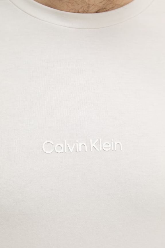 Calvin Klein tričko pánske s bavlnou LV00NM3021 béžová