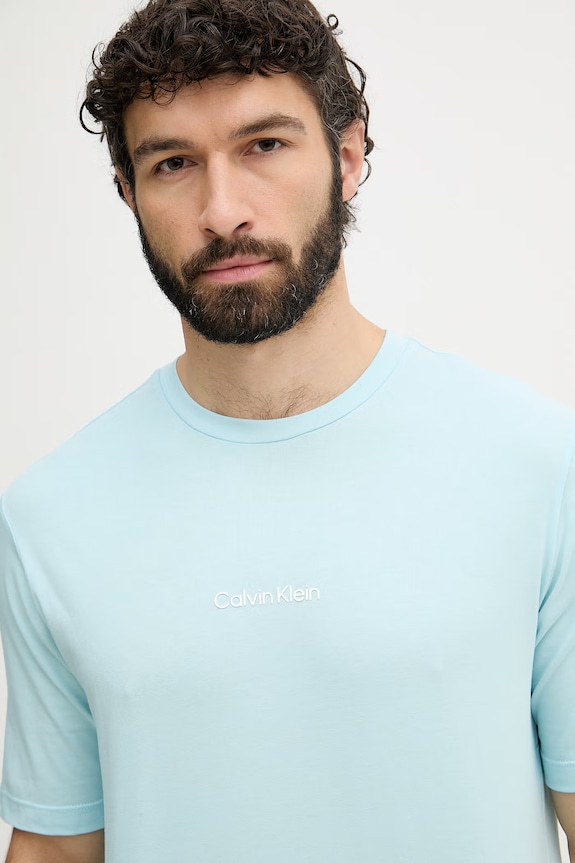 Calvin Klein tričko pánske s bavlnou tyrkysová LV00NM3021