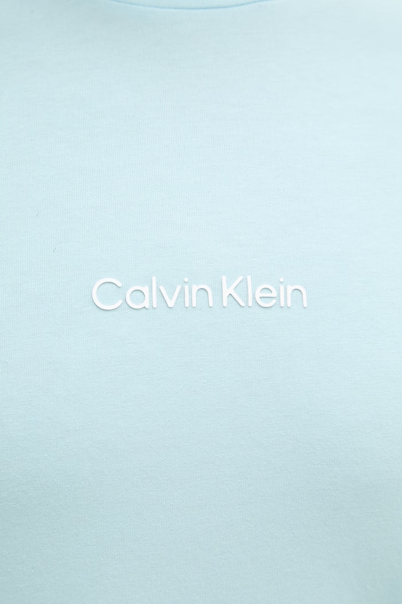 Calvin Klein tričko pánske s bavlnou LV00NM3021 tyrkysová