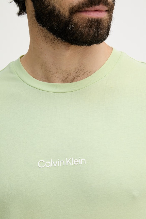 Calvin Klein T-shirt męski z bawełną LV00NM3021 zielony