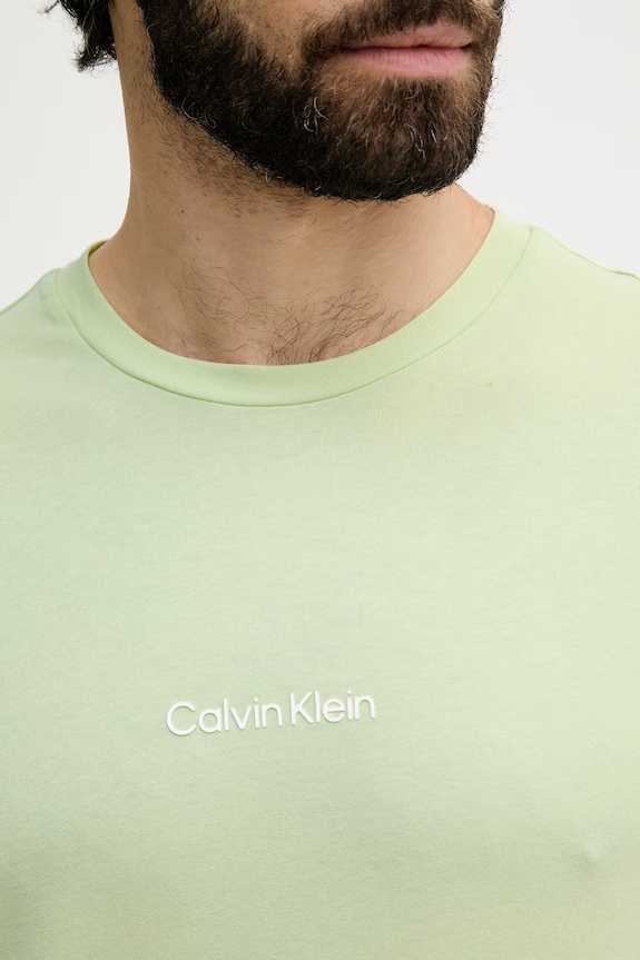 Calvin Klein T-shirt męski z bawełną LV00NM3021 zielony