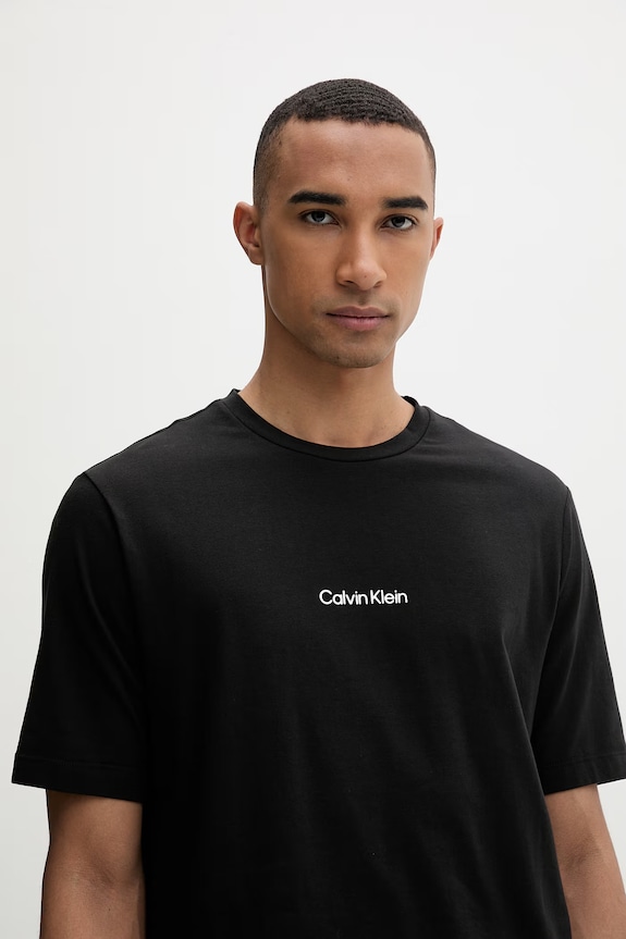 Calvin Klein tričko pánske s bavlnou čierna LV00NM3021