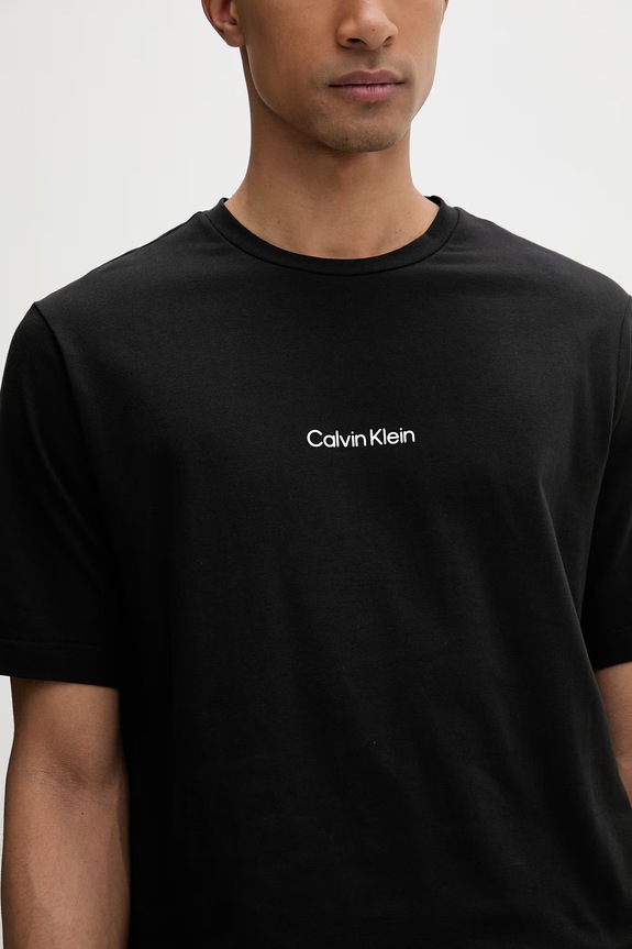 Calvin Klein tričko pánske s bavlnou LV00NM3021 čierna