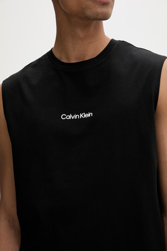 Calvin Klein top pánsky s bavlnou LV00NM3023 čierna