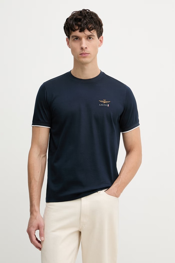 Aeronautica Militare tricou pentru bărbați, din bumbac bleumarin TS2508UJ00682