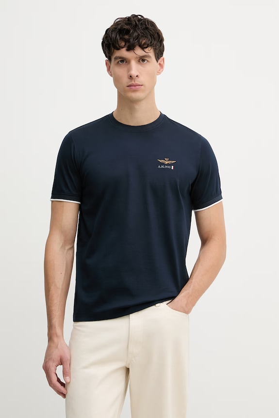 Aeronautica Militare tricou pentru bărbați, din bumbac bleumarin TS2508UJ00682