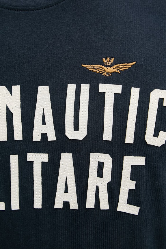 Aeronautica Militare tricou din bumbac TS2531UJ00641 bleumarin