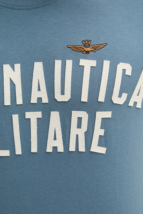 Bavlněné tričko Aeronautica Militare TS2531UJ00641 modrá