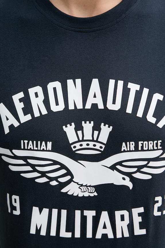 Aeronautica Militare tricou din bumbac TS2533UJ00641 bleumarin