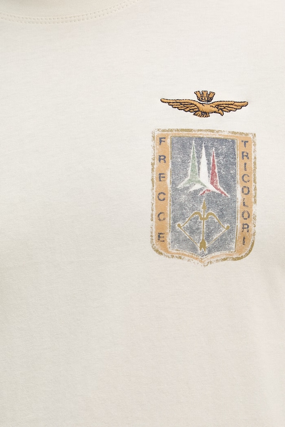 Pamučna majica Aeronautica Militare TS2534UJ00641 bež