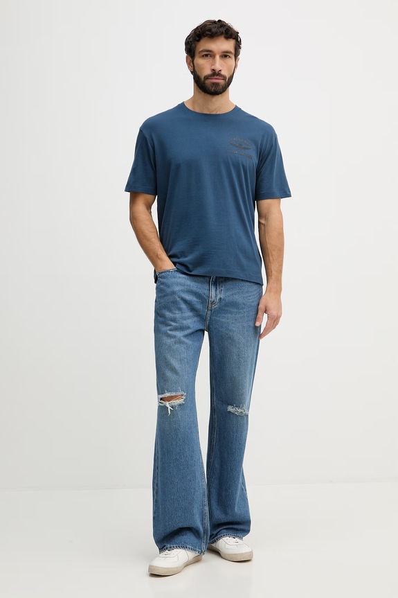 Βαμβακερό μπλουζάκι Aeronautica Militare TS2539UJ00727 μπλε SS26