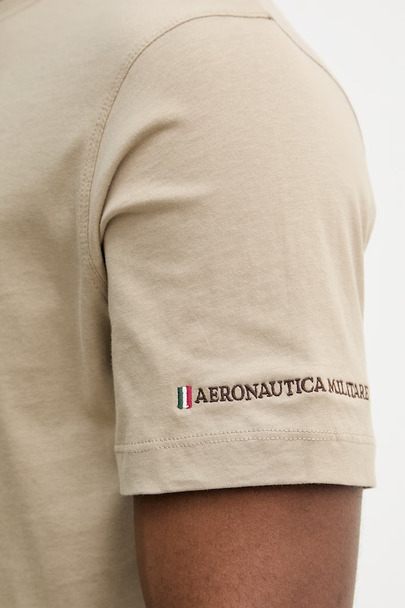 Aeronautica Militare tricou din bumbac TS2540UJ00727 verde