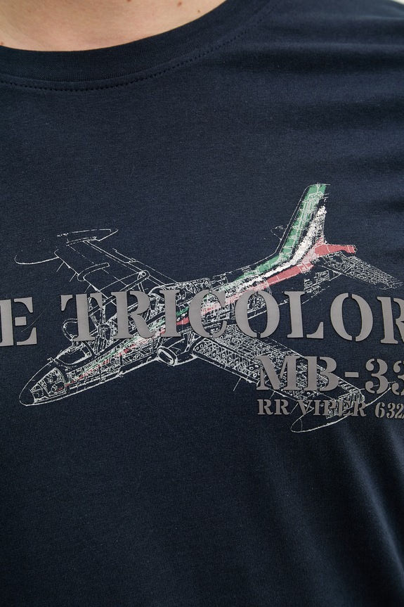 Βαμβακερό μπλουζάκι Aeronautica Militare TS2541UJ00727 σκούρο μπλε