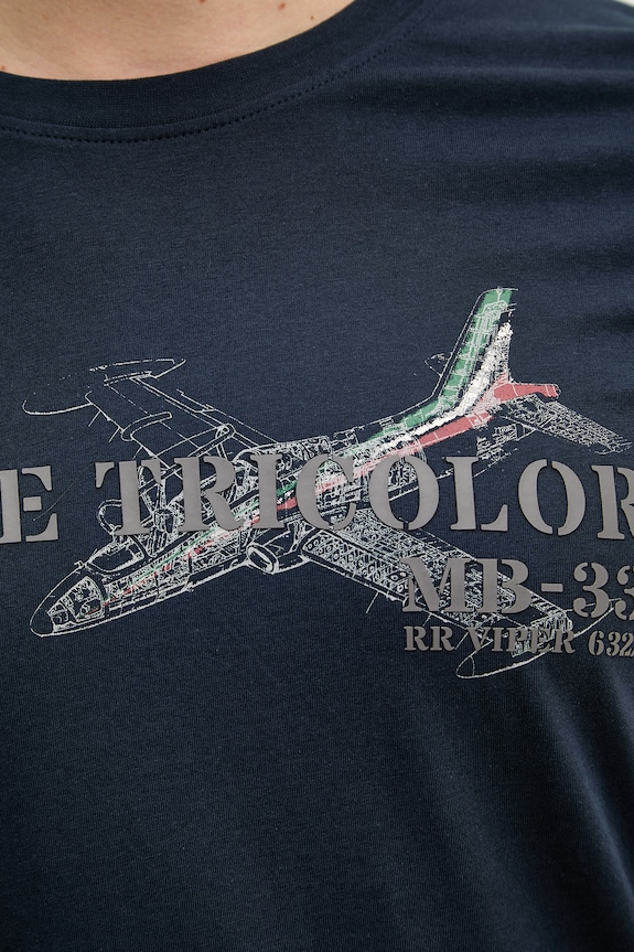 Βαμβακερό μπλουζάκι Aeronautica Militare TS2541UJ00727 σκούρο μπλε