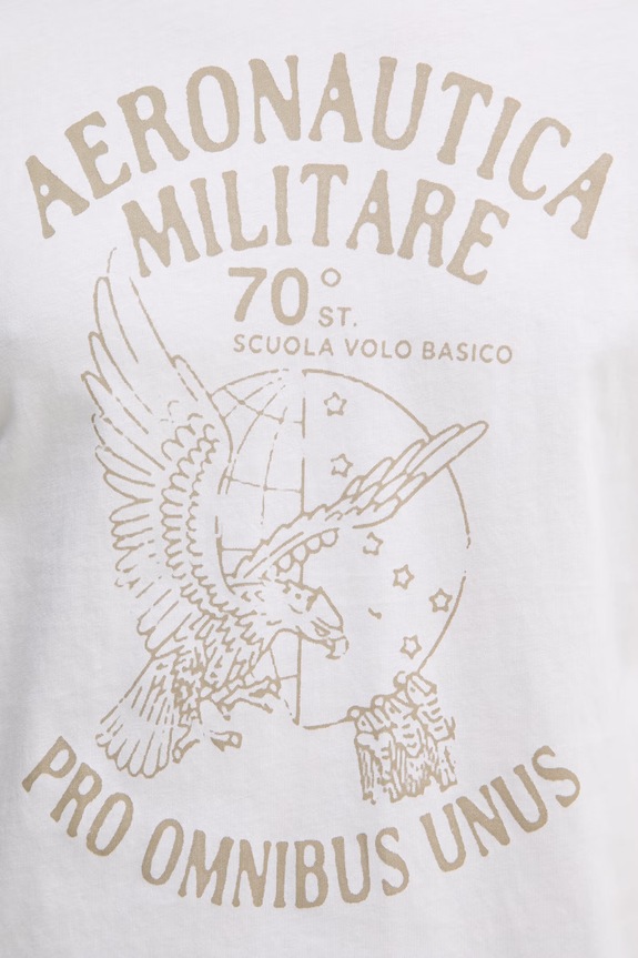 Bavlněné tričko Aeronautica Militare TS2542UJ00641 bílá