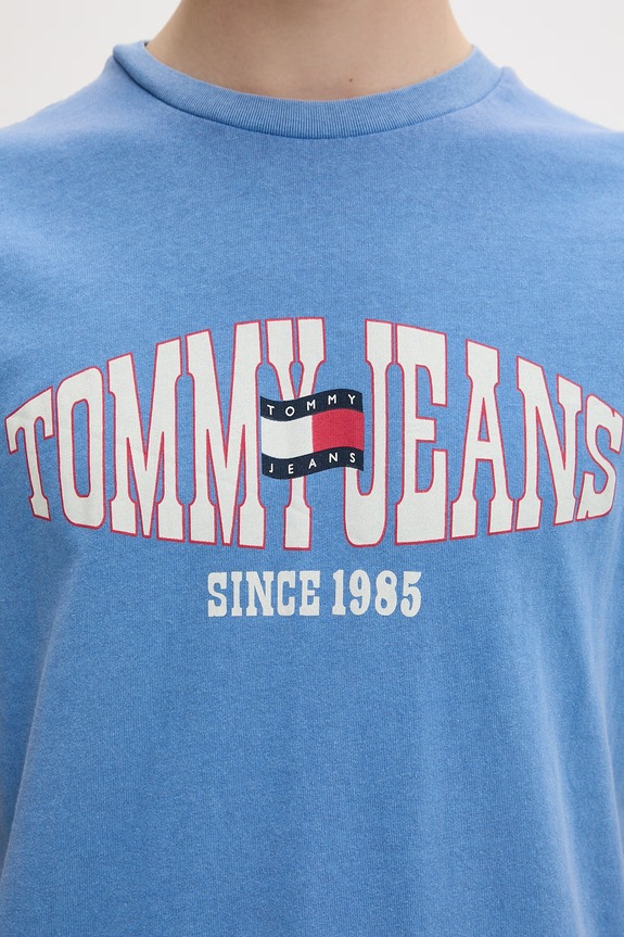 Tommy Jeans kratka majica moška bombažna DM0DM22520 modra