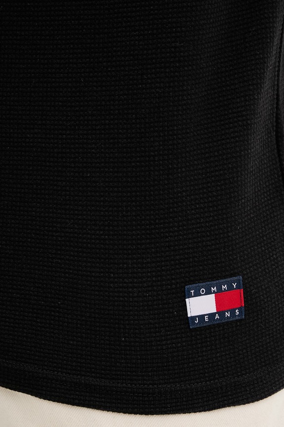 Tommy Jeans tricou basic pentru bărbați, din bumbac DM0DM22529 negru