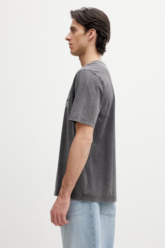 Maison Kitsuné 2002 Maglietta oversize in cotone da uomo PM00124KJ7036 grigio SS26