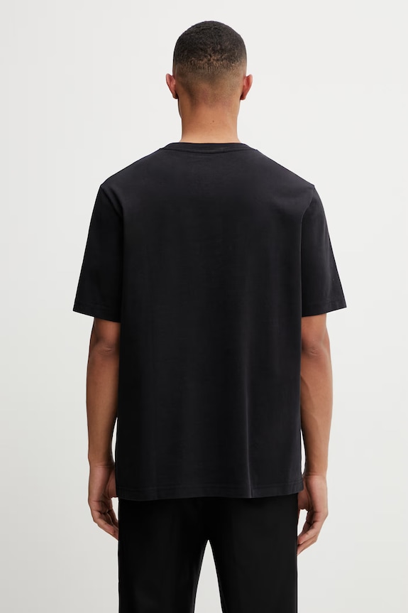 Odzież Maison Kitsuné T-shirt bawełniany męski QM00100KJ7025 czarny