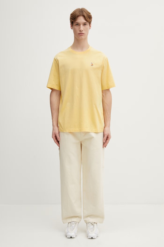 Maison Kitsuné футболка из хлопка QM00102KJ7026 жёлтый