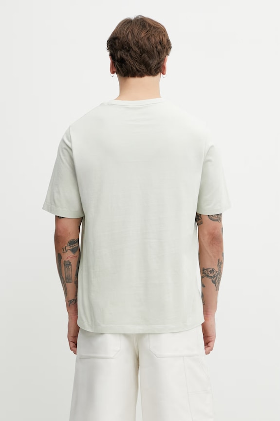 Odzież Maison Kitsuné T-shirt męski bawełniany QM00108KJ7026 turkusowy