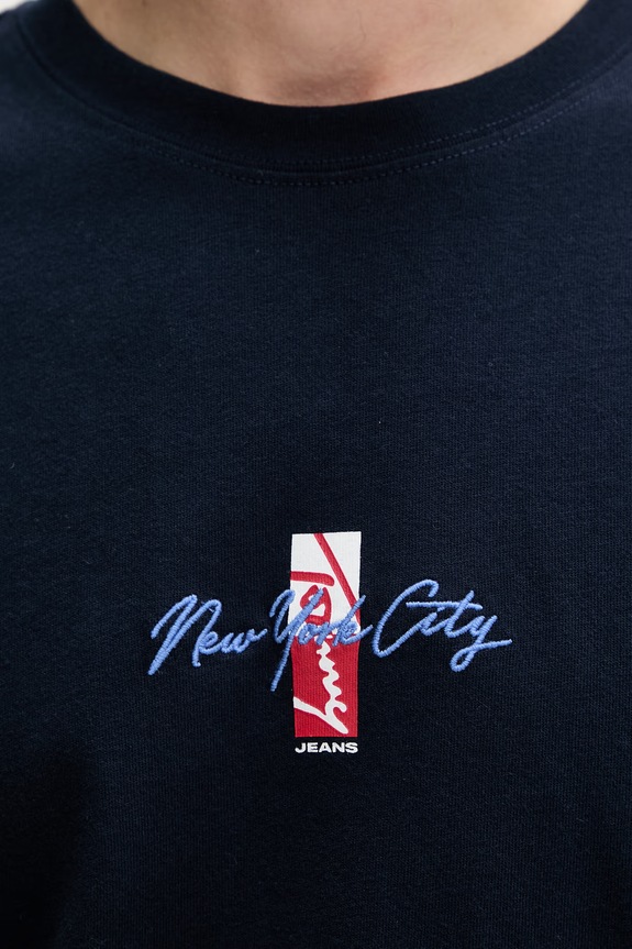 Tommy Jeans tričko pánske bavlnené DM0DM22532 tmavomodrá