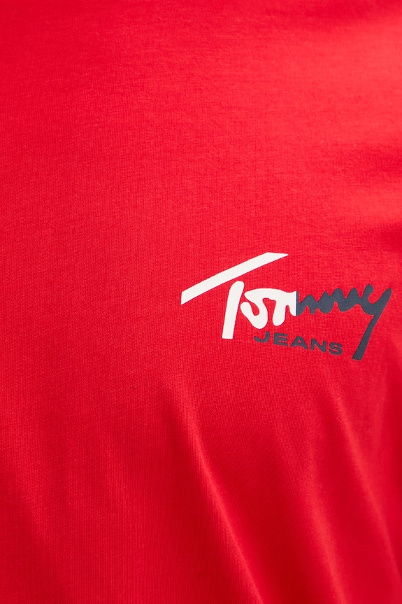 Tommy Jeans T-shirt męski bawełniany DM0DM22538 czerwony
