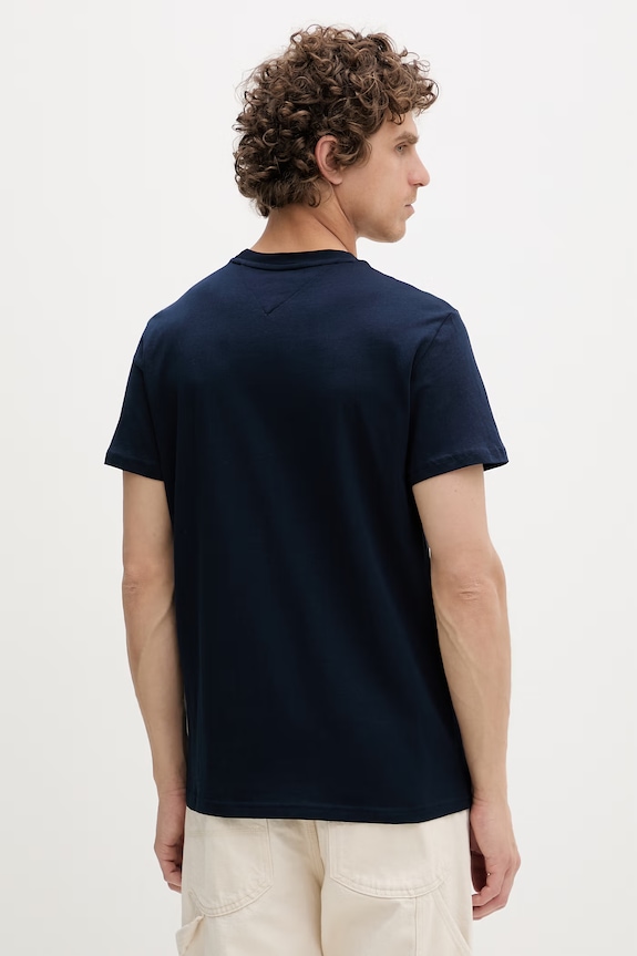 Oblečenie Tommy Jeans tričko pánske bavlnené DM0DM22538 tmavomodrá