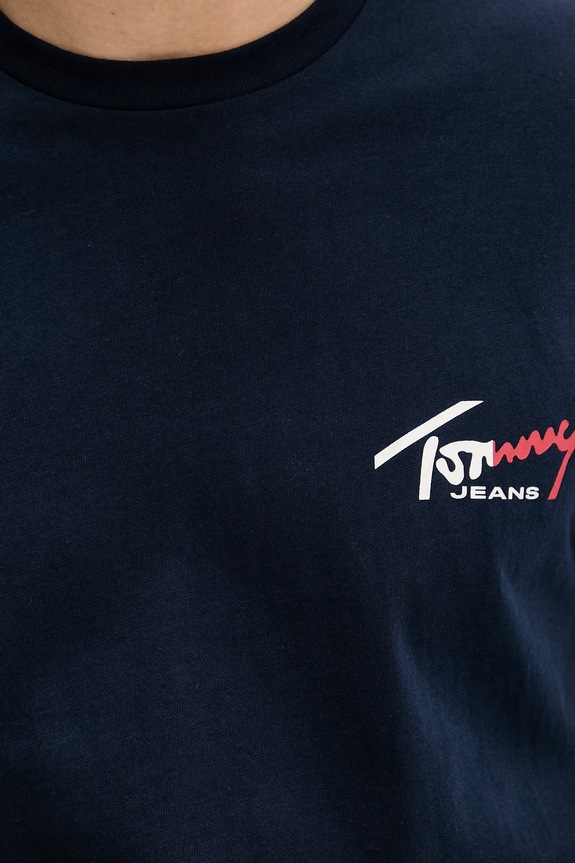 Tommy Jeans tričko pánske bavlnené DM0DM22538 tmavomodrá