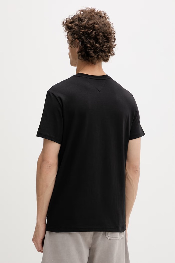 Îmbrăcăminte Tommy Jeans tricou pentru bărbați, din bumbac DM0DM22538 negru