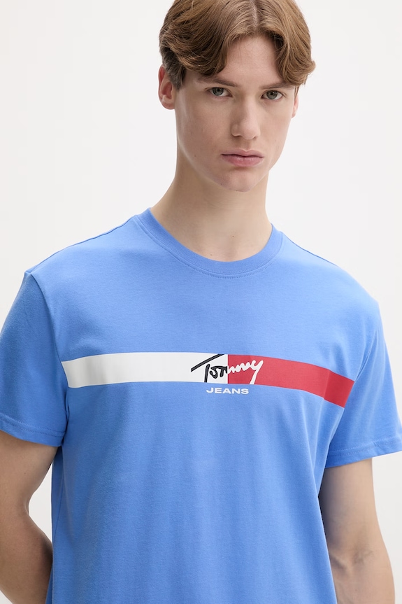 Tommy Jeans tricou pentru bărbați, din bumbac albastru DM0DM22539
