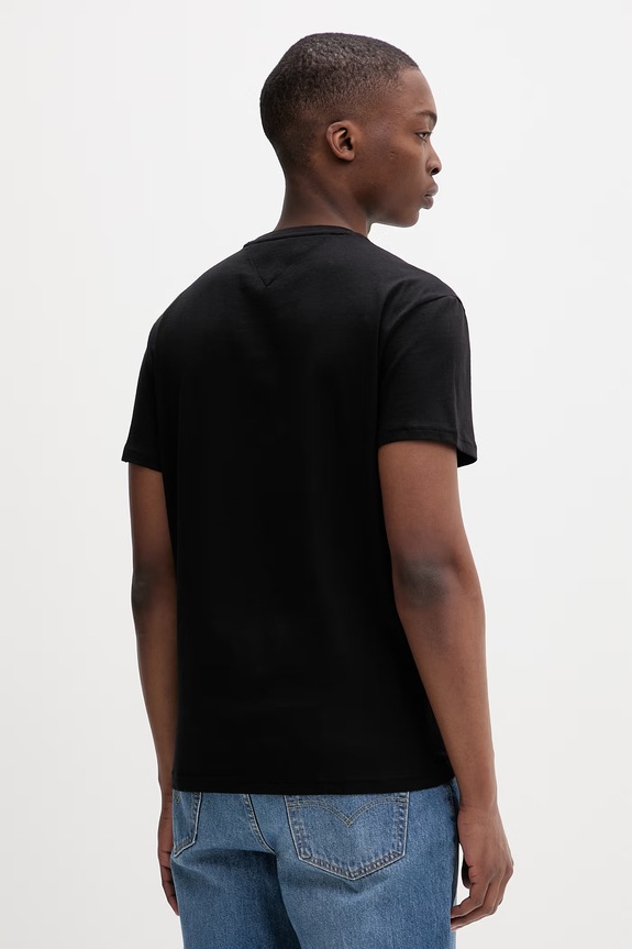 Oblečenie Tommy Jeans tričko pánske bavlnené DM0DM22539 čierna