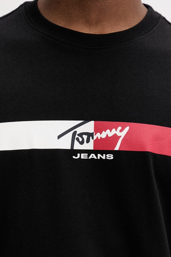 Tommy Jeans tričko pánske bavlnené DM0DM22539 čierna