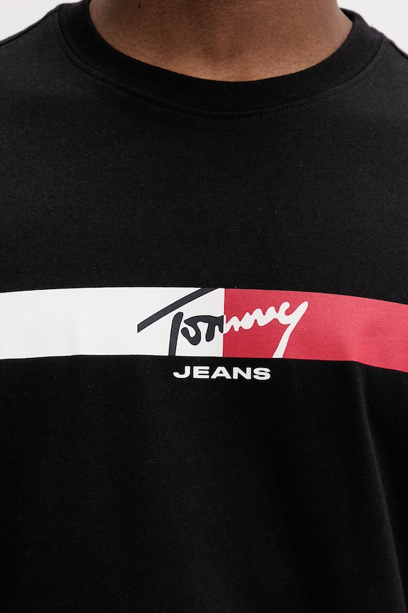 Tommy Jeans tričko pánske bavlnené DM0DM22539 čierna