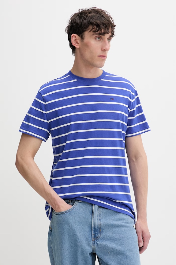 Tommy Jeans tricou pentru bărbați, din bumbac albastru DM0DM22544