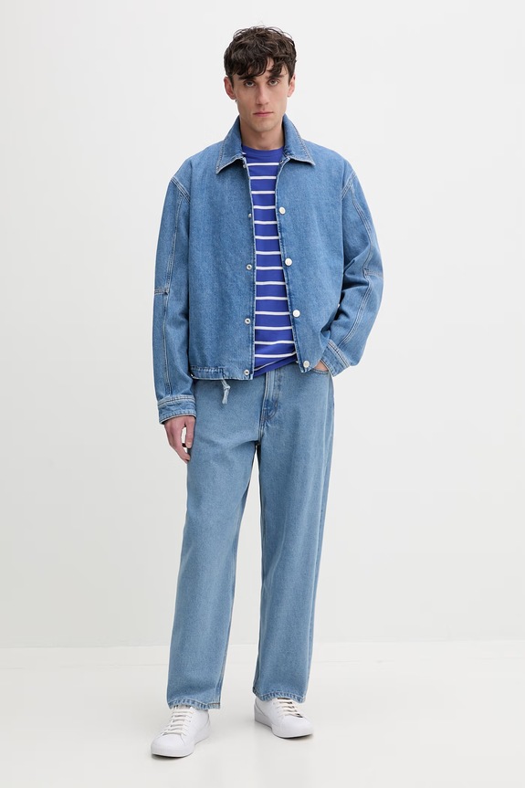 Tommy Jeans tricou pentru bărbați, din bumbac DM0DM22544 albastru SS26
