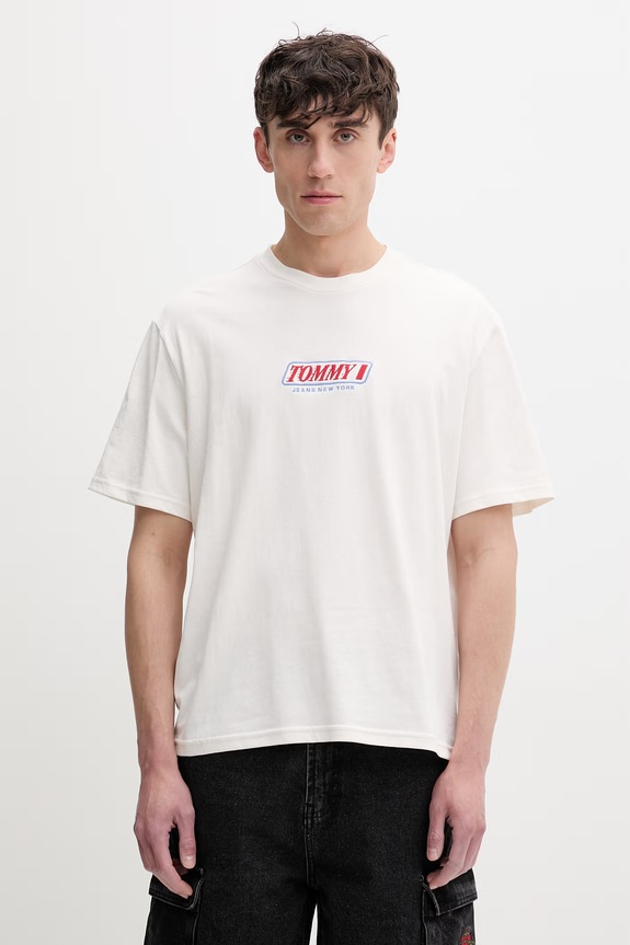Tommy Jeans tricou pentru bărbați, din bumbac bej DM0DM22546