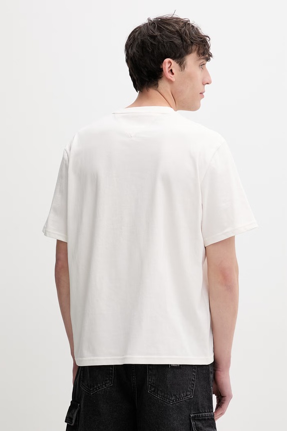 Îmbrăcăminte Tommy Jeans tricou pentru bărbați, din bumbac DM0DM22546 bej