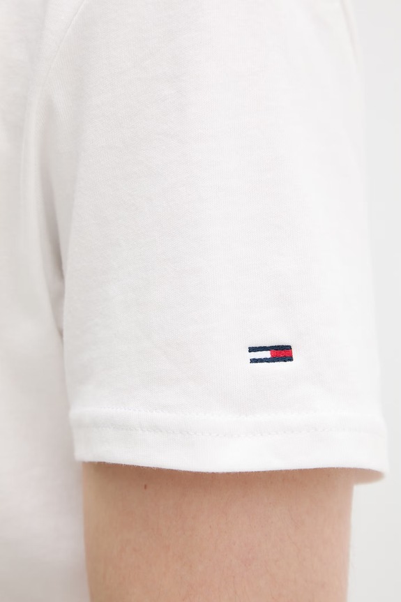Tommy Jeans tričko pánske bavlnené DM0DM22547 béžová