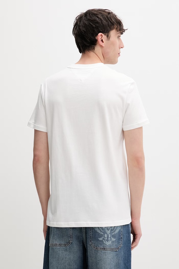 Oblečenie Tommy Jeans tričko pánske bavlnené DM0DM22548 béžová