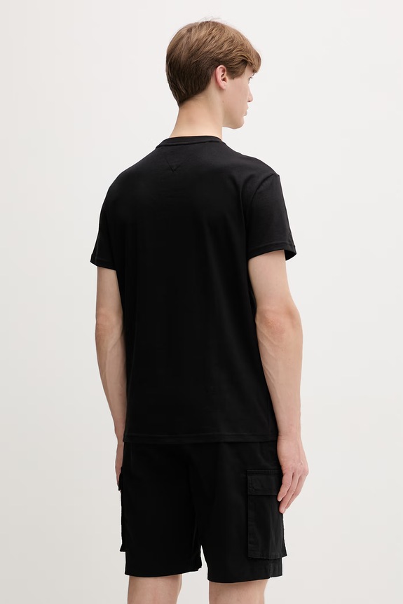 Îmbrăcăminte Tommy Jeans tricou pentru bărbați, din bumbac DM0DM22548 negru