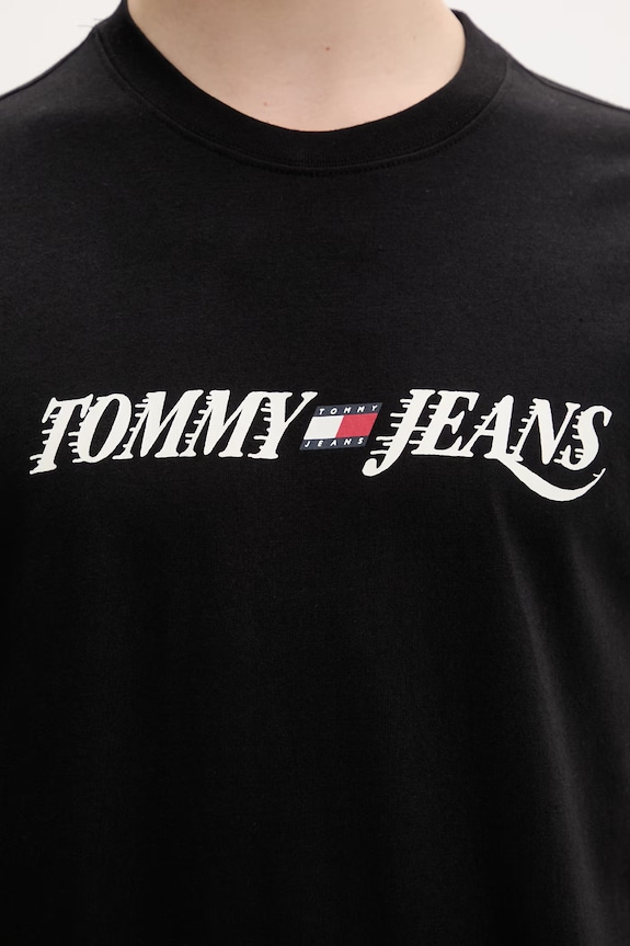 Tommy Jeans tricou pentru bărbați, din bumbac DM0DM22548 negru
