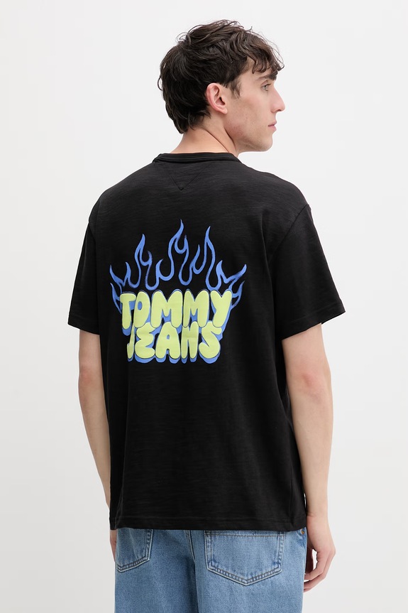 Tommy Jeans tricou pentru bărbați, din bumbac negru DM0DM22552