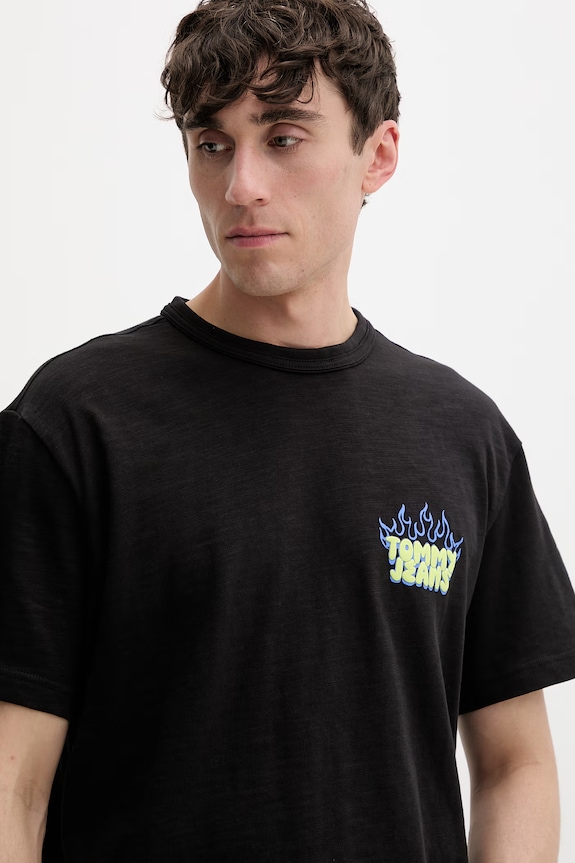 Tommy Jeans tricou pentru bărbați, din bumbac negru DM0DM22552