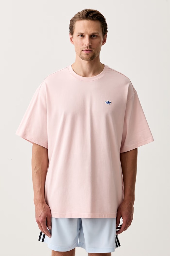 adidas Originals majica za muškarce od pamuka roza KX1262